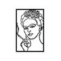 Wallity Kahlo Escultura de Pared en Metal Negro